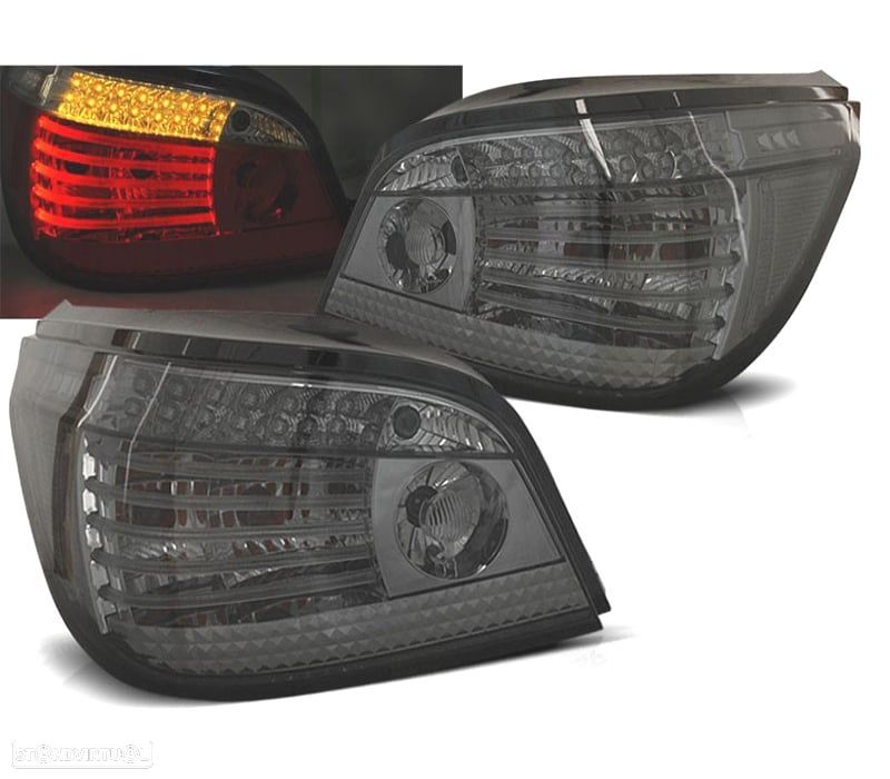 FAROLINS BMW E60 03-07 LED CELIS FUMADOS - 1