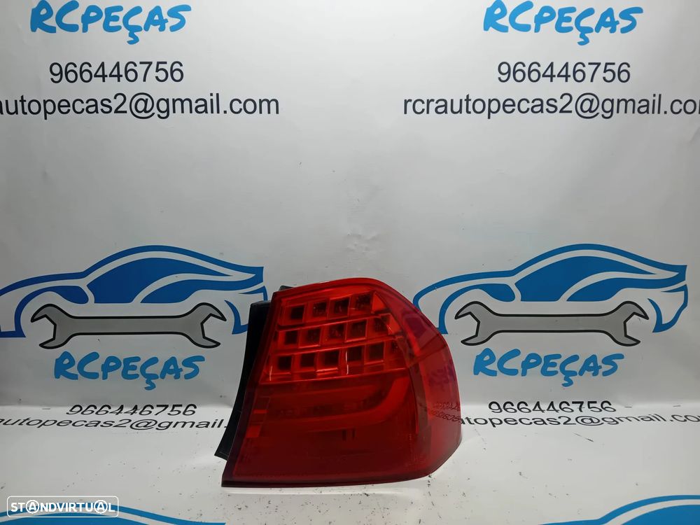 Conjunto Farolins Traseiro Tras Esquerdo Direito Led Original BMW Sedan Serie 3 E90 LCI Facelift 4871732 4871731 - 5
