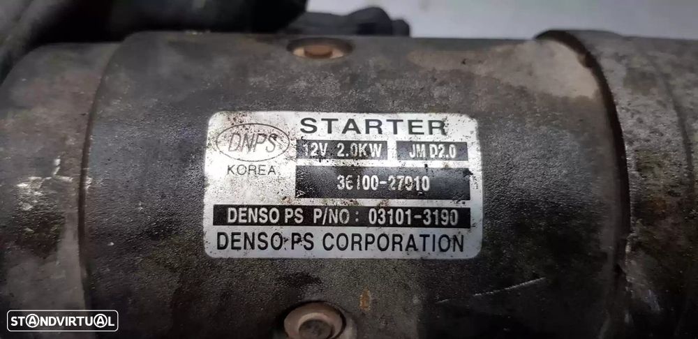 MOTOR ARRANQUE KIA SPORTAGE 2007 -3610027010 - 1