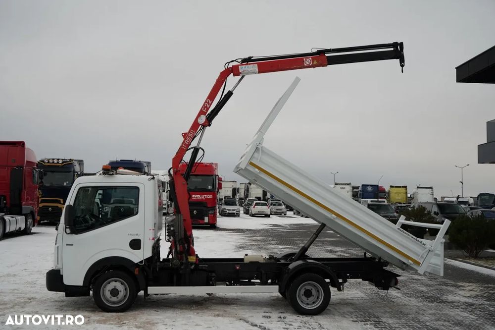 Renault MAXITY 140 DXI / BASCULATOR / + HDS FASSI F22A / CAPACITATE DE RIDICARE 995 KG / ATRACȚIE 5,5 M / IMPORTAT - 3