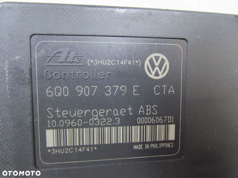 VW POLO IV 9N 01-09 SKODA FABIA I SEAT IBIZA III POMPA STEROWNIK ABS 6Q0907379E 6Q0614117C - 5