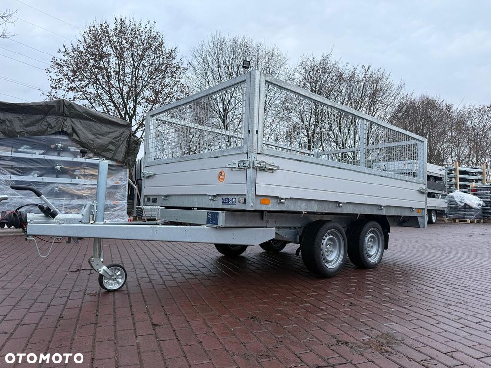 Saris Przyczepa Kiprowana Saris Tipper K1 306 170 2700 2 + nadstawki siatkowe 306x170x30cm 2 osie DMC 2700kg WYPRZEDAŻ! - 1
