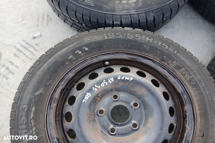 Jante tabla cu anvelope 15 - set 195/65 R15 1K0601027C 6JX15H2 ET47 1 - 3