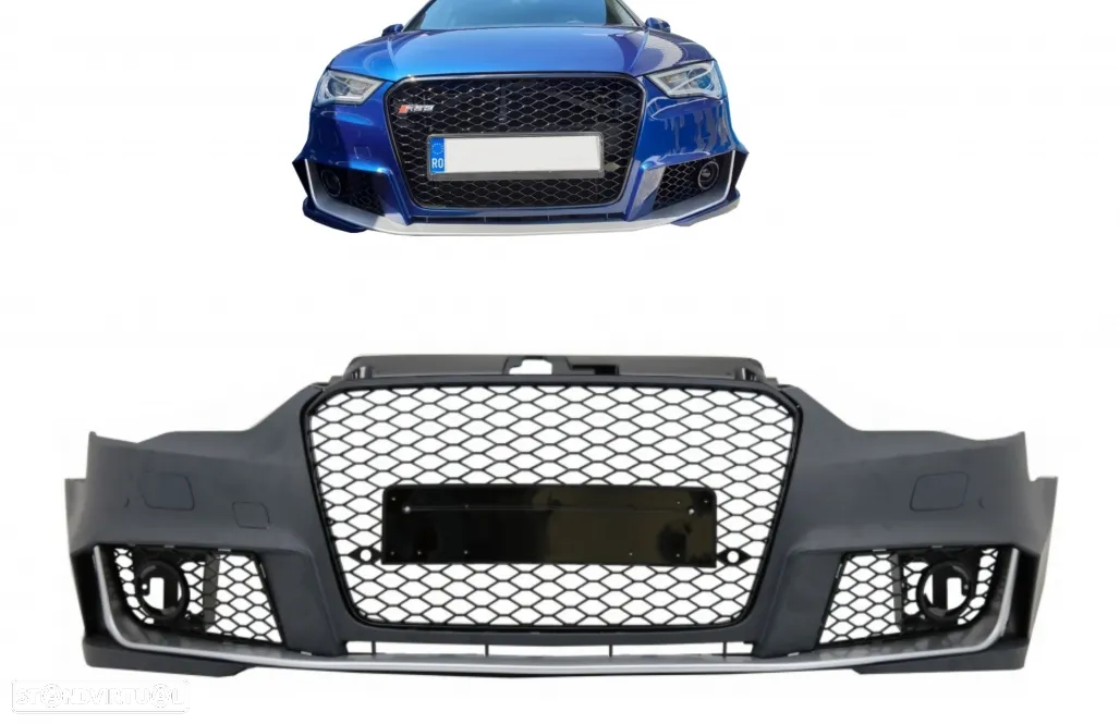 Para-choques Audi A3 8V Sedan ou Cabrio (2013 a 2015) Look RS3 - 11