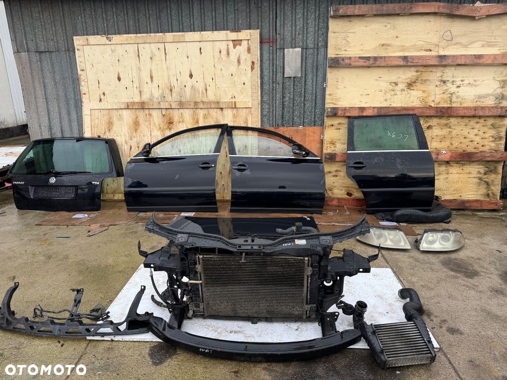 Vw Volkswagen Passat b5 FL po lifcie LC9X 2.0 diesel pas przedni belka przednia przód intercooler lampy przednie przód drzwi prawe lewe przednie tylnie tył klapa bagażnika maska - 1