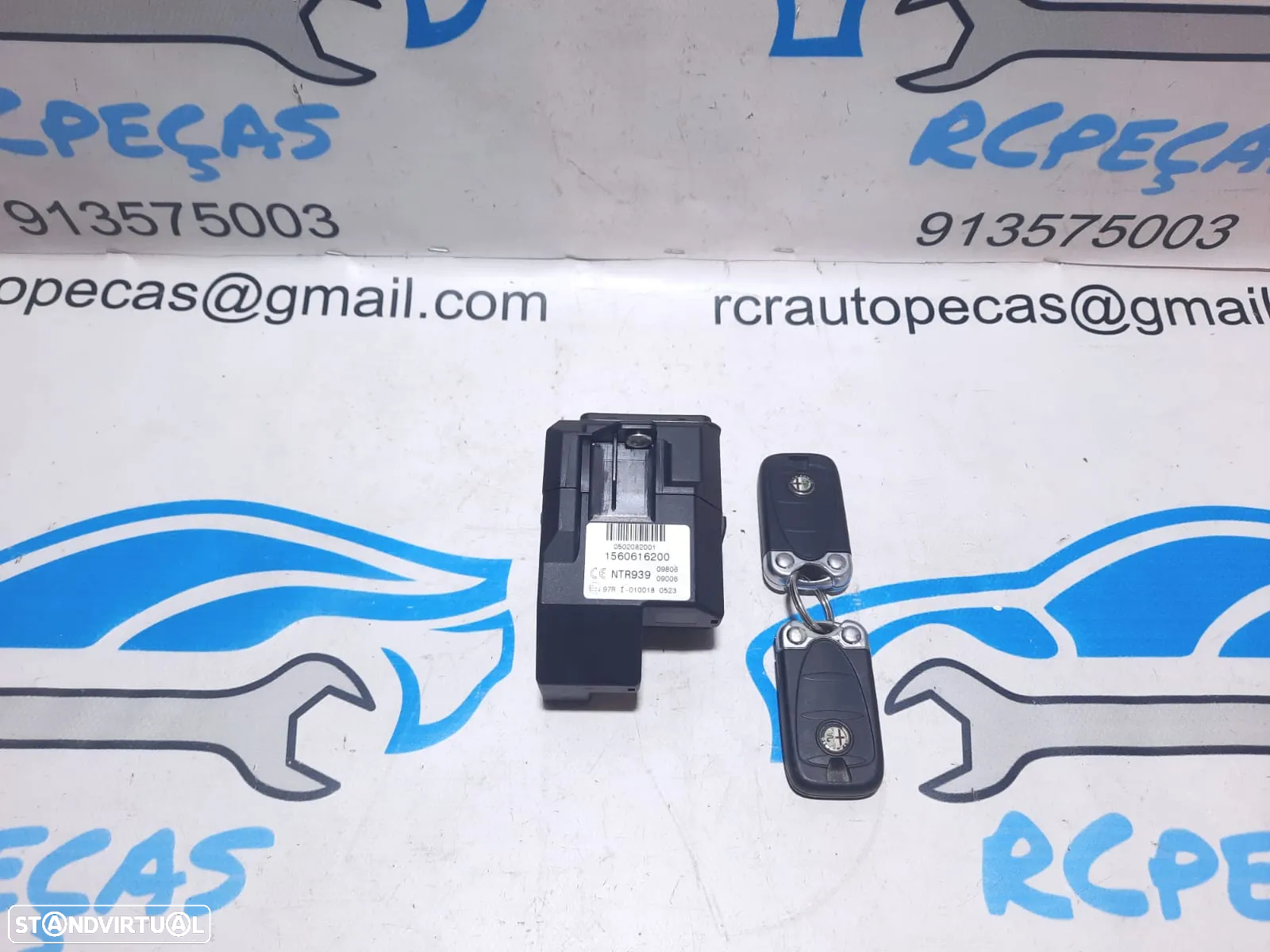 MODULO CANHÃO DE IGNIÇÃO COM 2 CHAVES ALFA ROMEO 159 939 ALFA BRERA NTR939 1560516200 ORIGINAL - 2