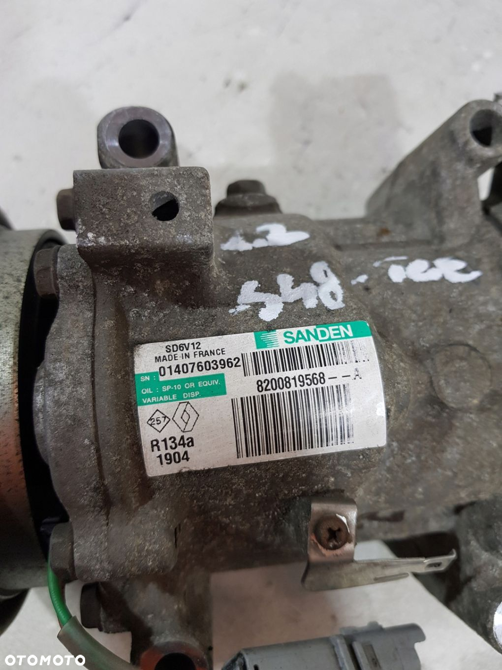 SPRĘŻARKA KLIMATYZACJI 8200819568A RENAULT CLIO III TWINGO 1.2 TCE D4FH784 - 9