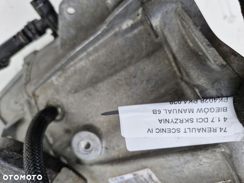 renault scenic 4 iv 1.7 dci skrzynia biegów manual 6b pk4028 pk4 028 - 6