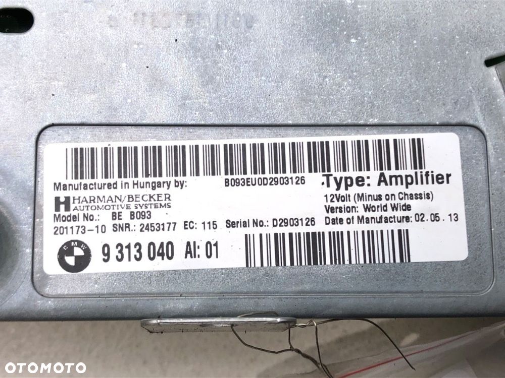 WZMACNIACZ HIFI  BMW 5 (F10) 2009 - 2016 528 i xDrive 180 kW [245 KM] benzyna 2011 - 2016 9313040 - 4