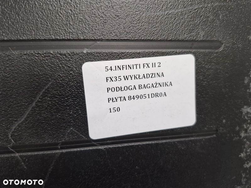 INFINITI FX II 2 FX35 WYKŁADZINA PODŁOGA BAGAŻNIKA PŁYTA 849051DR0A - 9