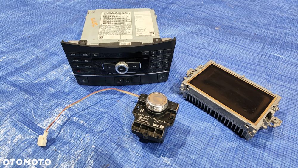 RADIO NAWIGACJA NAVI KONTROLER I-DRIVE KOMPLET ZESTAW A2129008409 A2128702751 MERCEDES W212 W207 - 1