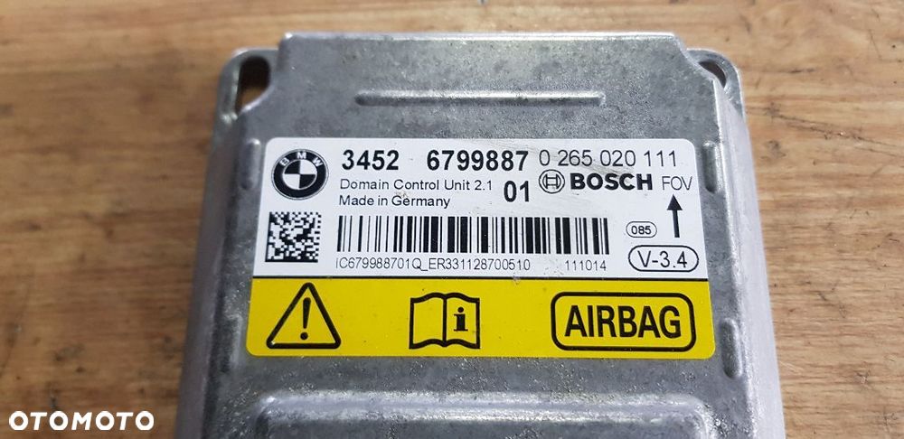 BMW F10 F11 MODUŁ PODUSZEK AIRBAG 0265020111 6799887 - 2