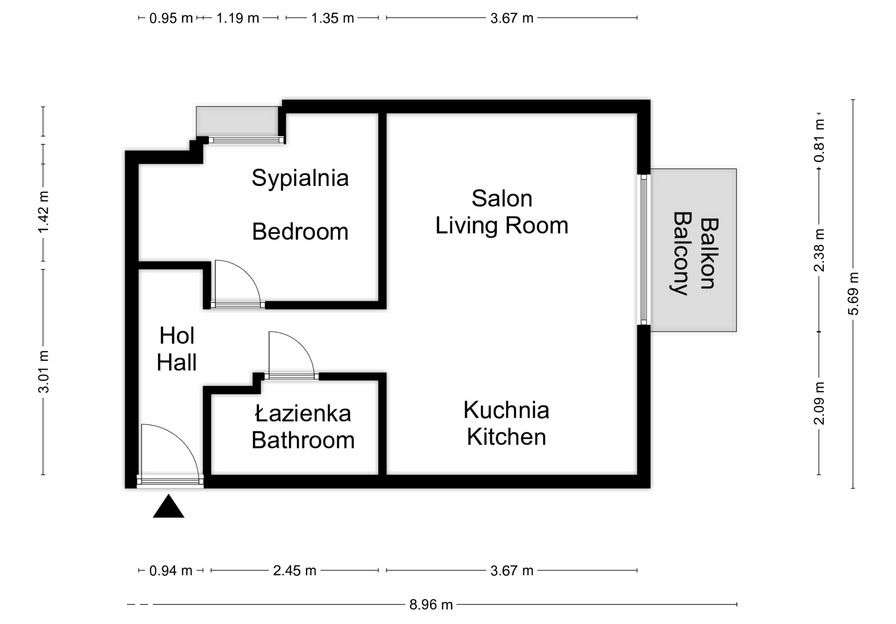 2 Pokoje + Balkon | Garaż | Doskonała Komunikacja