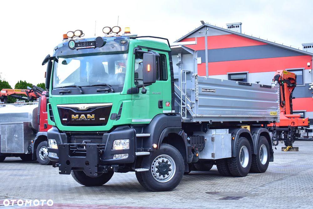 MAN TGS 33.480 6x6 BB Wywrotka 3 Stronna Meiller-Kipper + Palfinger PK 22002 EH/ 5 i 6 Funkcja/ Pilot/Czołownica/ Akcja zima/ Pod odśnieżanie/ Winterdienst/Kran/ Crane/ HDS / Sprowadzony ! - 25