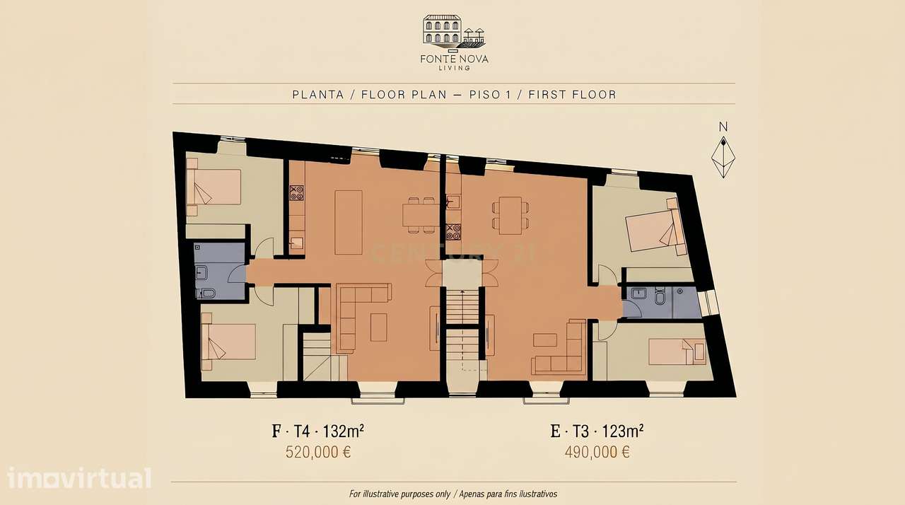 Apartamento T3 duplex Novo no centro de Setubal - Grande imagem: 4/11