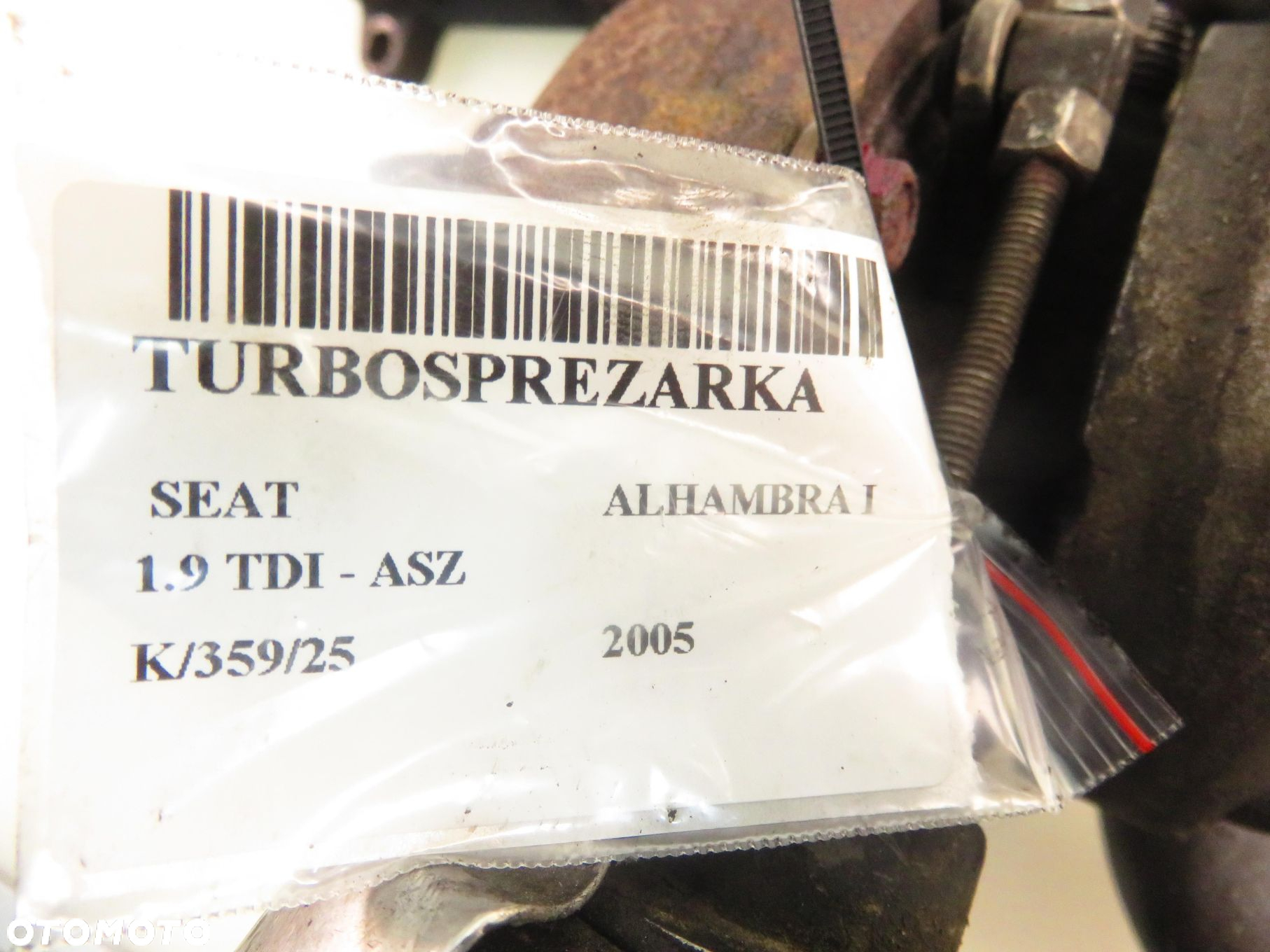 TURBOSPRĘŻARKA SEAT ALHAMBRA I 1.9 TDI - ASZ 038253014R ASZ - 2
