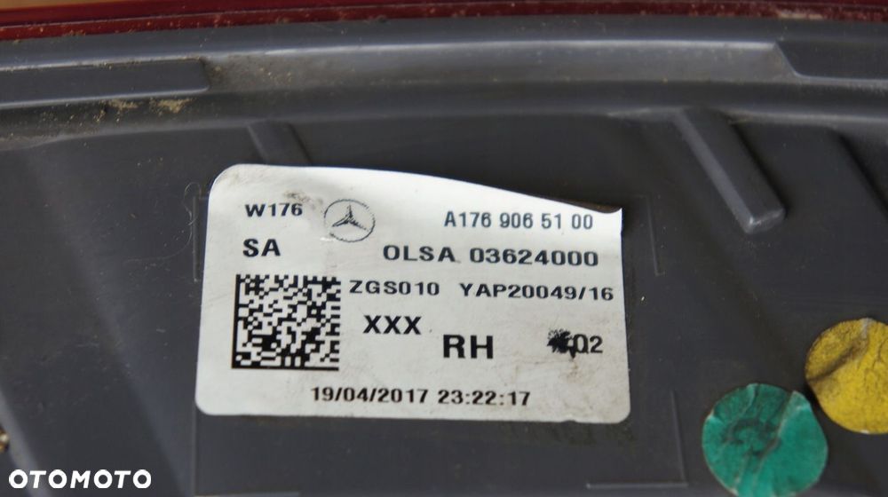 TYLNA LEWA PRAWA LAMPA MERCEDES A KLASA W176 LIFT LED - 11