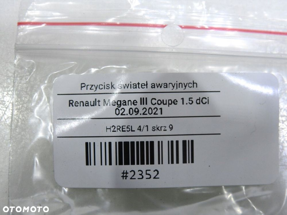 PRZEŁĄCZNIK ŚWIATEŁ AWARYJNYCH RENAULT MEGANE III - 7