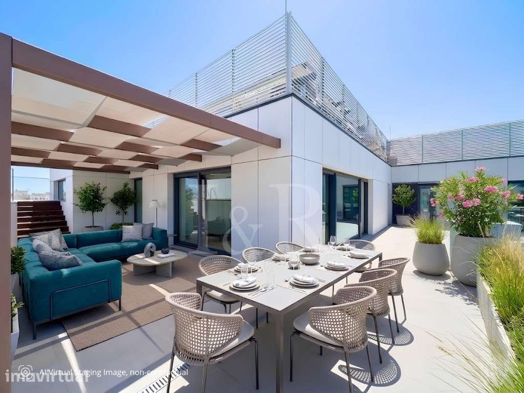 Penthouse T4 com terraço e piscina na Praça de Espanha - Grande imagem: 2/120