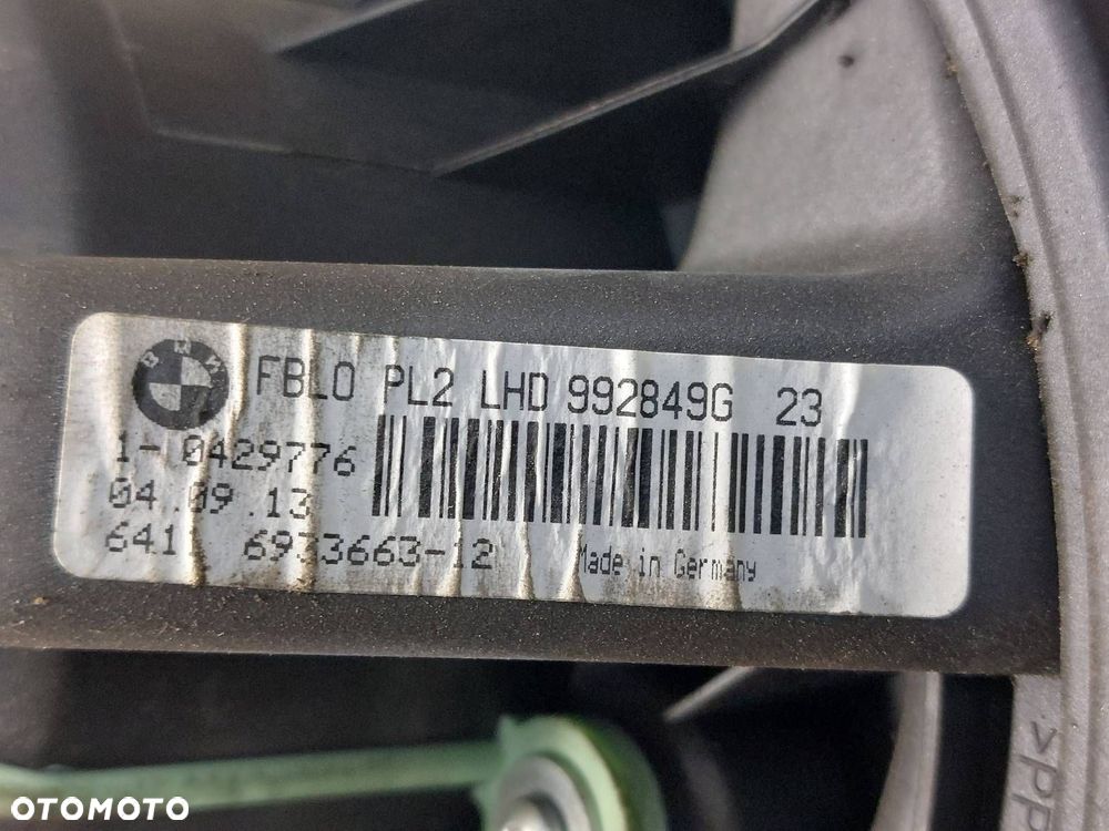 DMUCHAWA WENTYLATOR NAWIEWU + REZYSTOR BMW X1 E84 EU 6933663 1021327U - 3