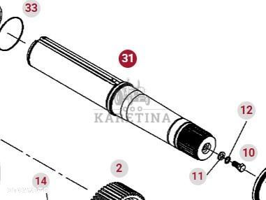 Valtra S274 S294 S324 S394 Fendt S927 S930 S933 S939 Wał Tylnej Osi 934152151146 934152152146 - 1