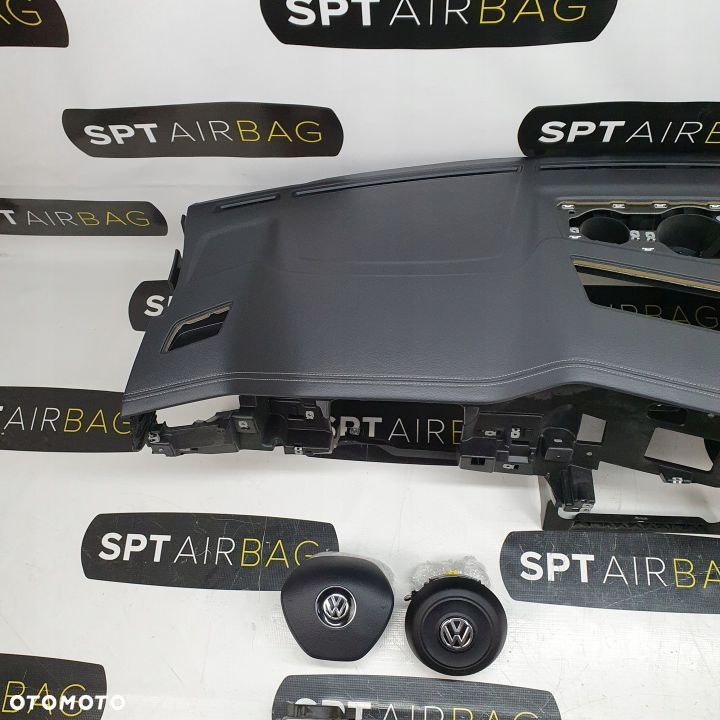 VW TOUAREG III 3 DESKA ROZDZIELCZA KONSOLA KOKPIT PULPIT PODUSZKI AIRBAG AIR BAG PASY KIT SET - 2