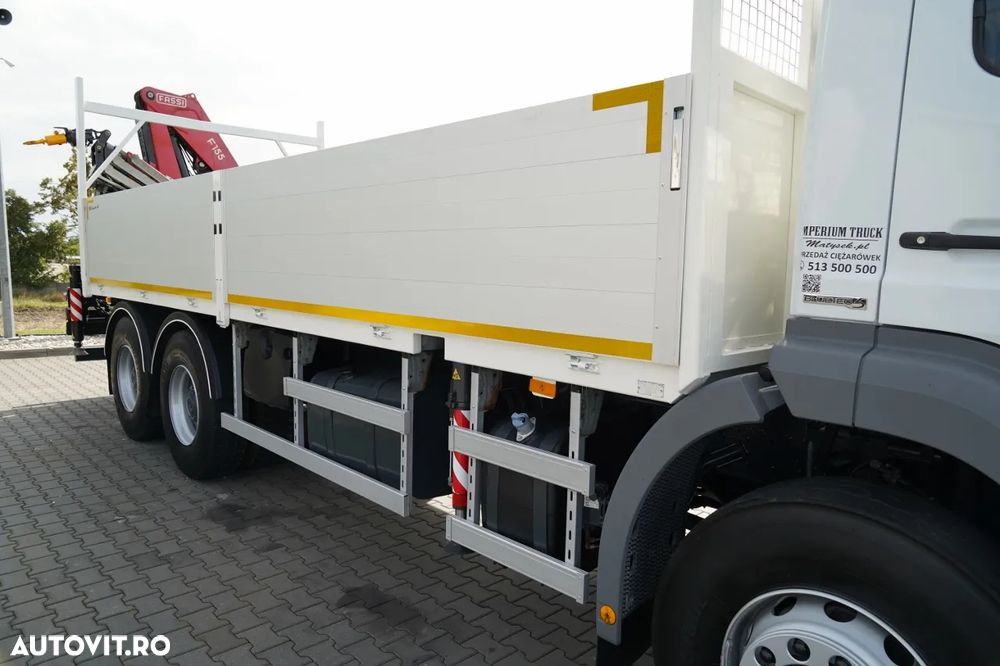 Mercedes-Benz / AXOR 2633 / 6X4 / LIVRARE - 6,55 M / PODEA REZISTENTĂ / FASSI F155 HDS / EXTENSIE: 10 M / CAPACITATE DE ÎNCĂRCARE MAXIMĂ 6.000 KG / MANUALĂ / RADIOCOMANDĂ / - 18
