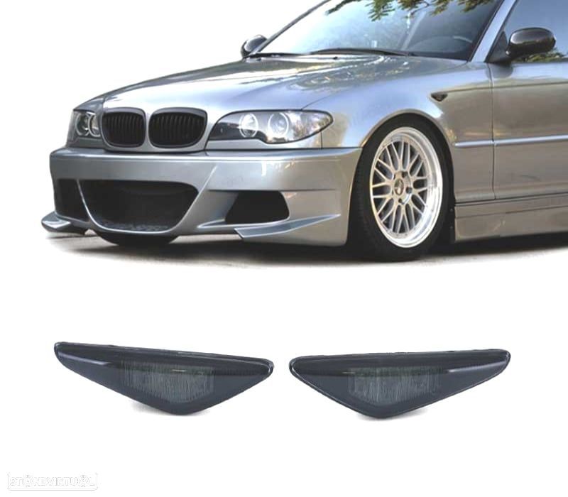 PISCAS LATERAIS LED BMW E46 COUPE 03-06 PRETOS - 1