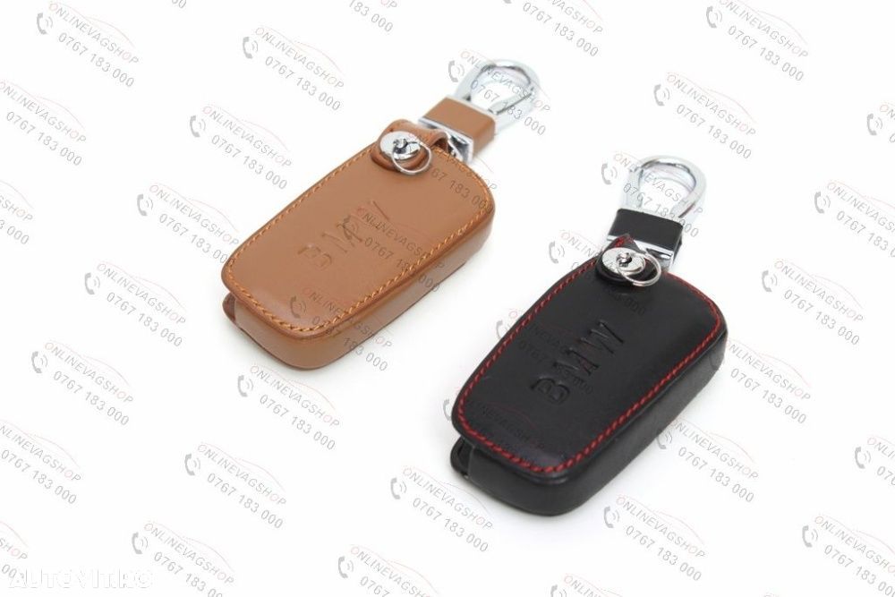 Husa BMW piele pentru cheie seria 1,3,5,6,7, E90 E92 E93 SMART - 8