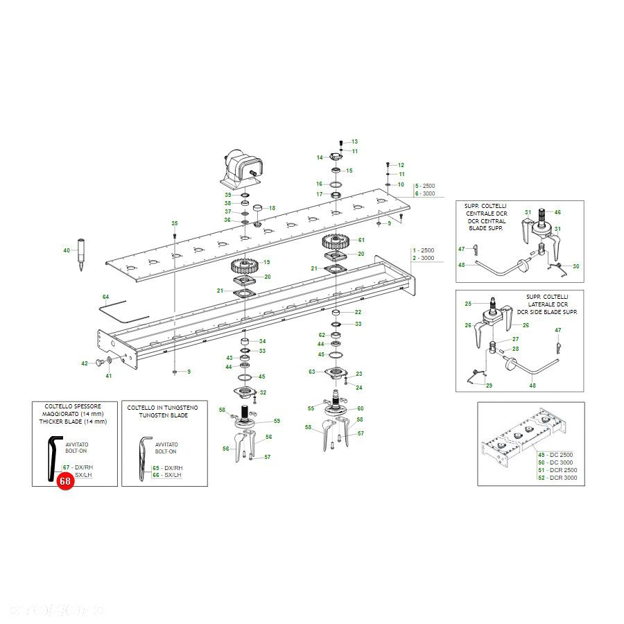 Ząb lewy 14 mm Maschio Gaspardo M38100223R Oryginał - 4