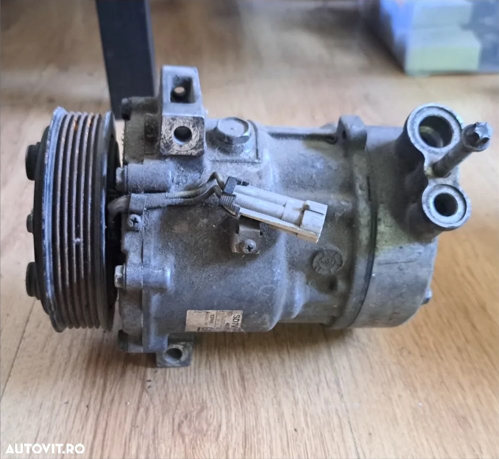 Compresor clima ac aer conditionat climatronic climatizare Sanden Saab 93 9-3 9 3 diesel 1-9 ttdi ( YS3F, E79, D79, D75 ) cod: P12770420 ( 6 pk ) - 1
