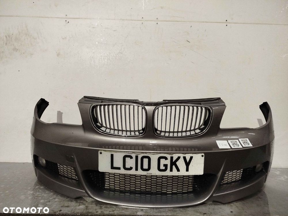 + ZDERZAK PRZÓD PRZEDNI DO BMW SERII 1 E82 M POWER M PAKIET SPACEGRAU A52 SZARY HALOGENY - 1