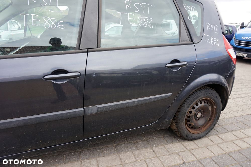 DRZWI TYLNE LEWE SCENIC II PH1 NV676 CZARNY RENAULT 2004-2006 - 4