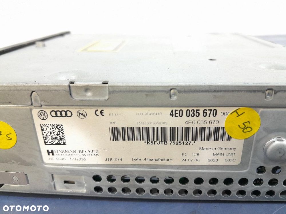AUDI A8 D3 LIFT CZYTNIK NAWIGACJI MMI 4E0035670 - 5