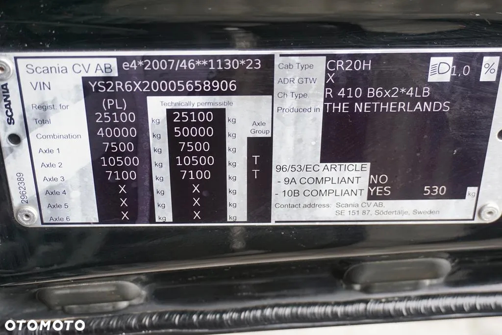 Scania R 410 / LNG / ACC / EURO 6 / ZESTAW PRZEJAZDOWY 120 M3 / RETARDER - 11