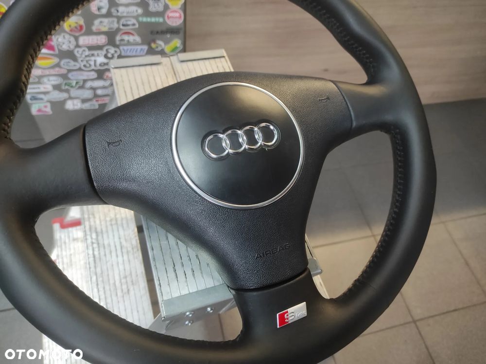 KIEROWNICA 3 RAMIENNA SKÓRZANA SKÓRA S LINE AUDI A3 S3 8L 8P A4 S4 B5 B6 A6 S6 C5 A8 S8 D2 WYSYŁKA !!!!! - 2