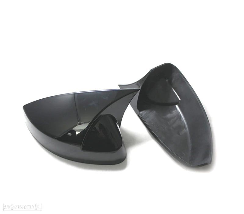 CAPAS DE ESPELHOS RETROVISORES AUDI A3 17-20 LOOK RS3 PRETO BRILHANTE - 2