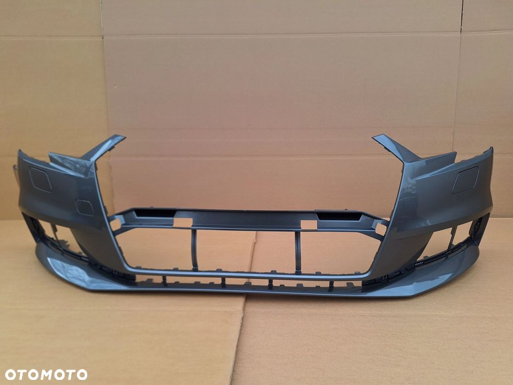 AUDI A3 LIFT HB 16- 17-20 8V3 ORYGINAŁ! NOWY! ZDERZAK PRZÓD PRZEDNI BDB SZARY MET. ORYGINAŁ 8V3807437AF WYSYŁKA 24H - 1
