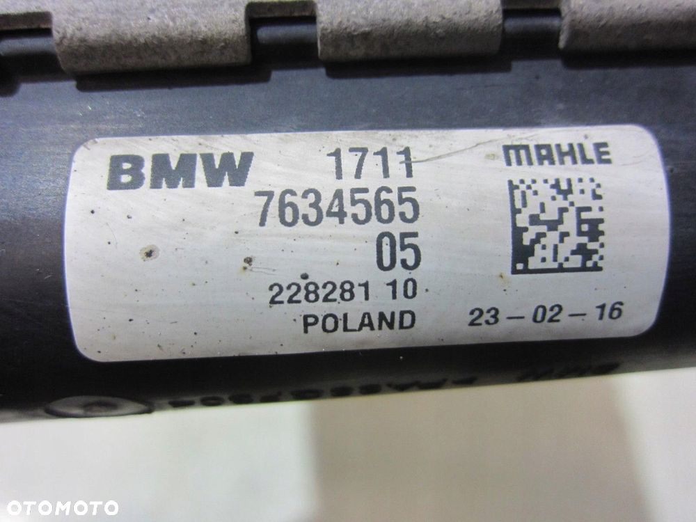 BMW X1 F48 CHŁODNICA WODY DODATKOWA WLOT 7342495 7634565 KANAŁ 17117634565 - 12