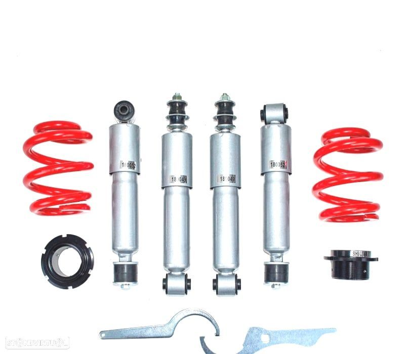 KIT SUSPENSÃO REGULÁVEL RED LINE VOLKSWAGEN VW T4 TRANSPORTER 90-03 - 1