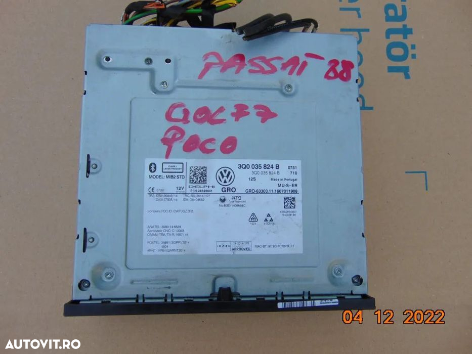 Unitate navigatie modul VW tiguan 2 Golf 7 Passat B8 Polo Crafter unit - 2