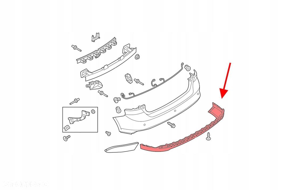 ford focus mk3 2010-2014 sedan spoiler dokładka tył zderzaka bm51a17906ba - 6