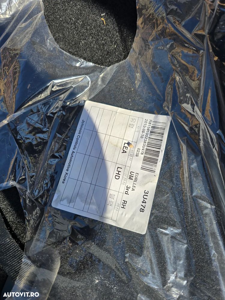 Set Complet Scaune Rand 3 + Rulou Portbagaj Kia Sorento UM (2015-2020) - Piele Neagra, NOI - 7