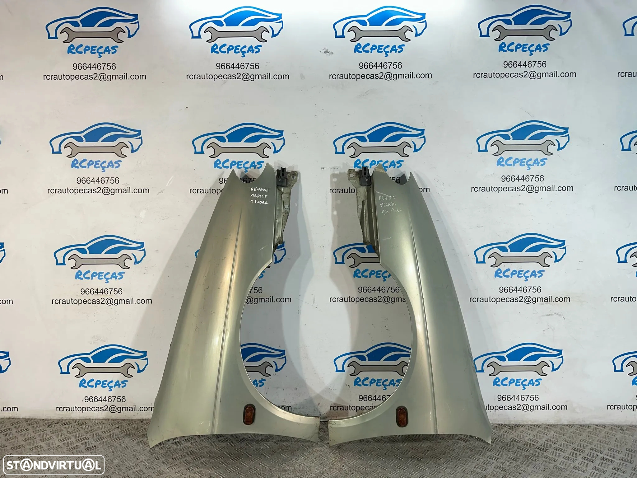 .Conjunto Guardalamas Frente Frontal Esquerdo Direito Original Renault Megane 1 MK1 Fase 2 1999 - 2003 - 3