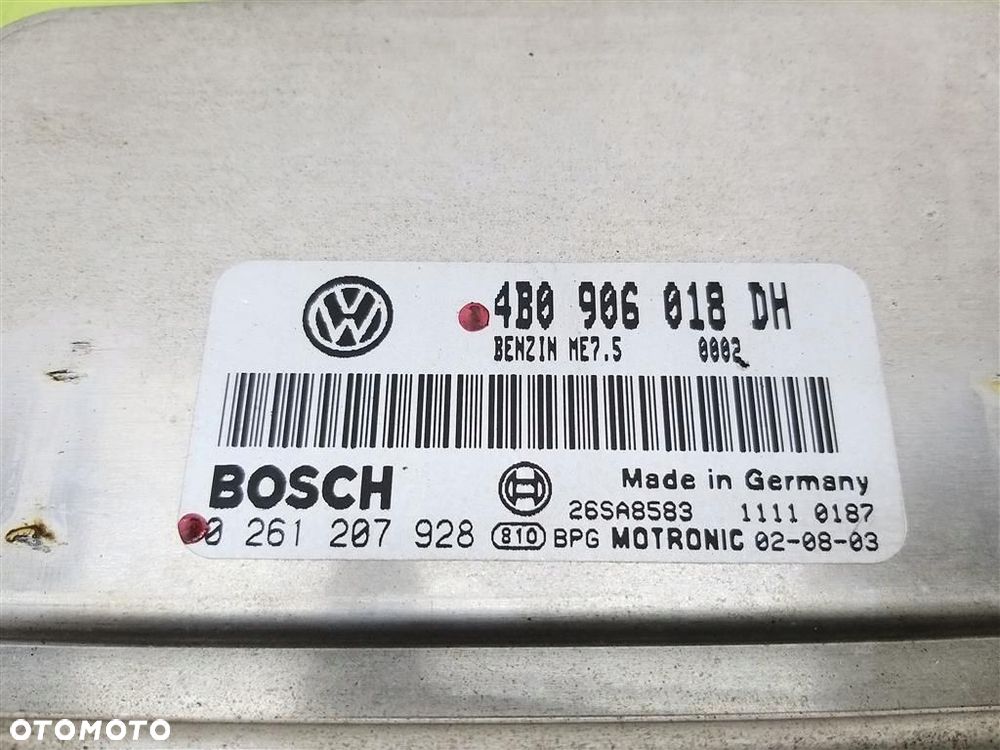 Komputer sterownik silnika Skoda Superb  I 1.8TURBO 149KM  2001-2006 BOSCH - 4