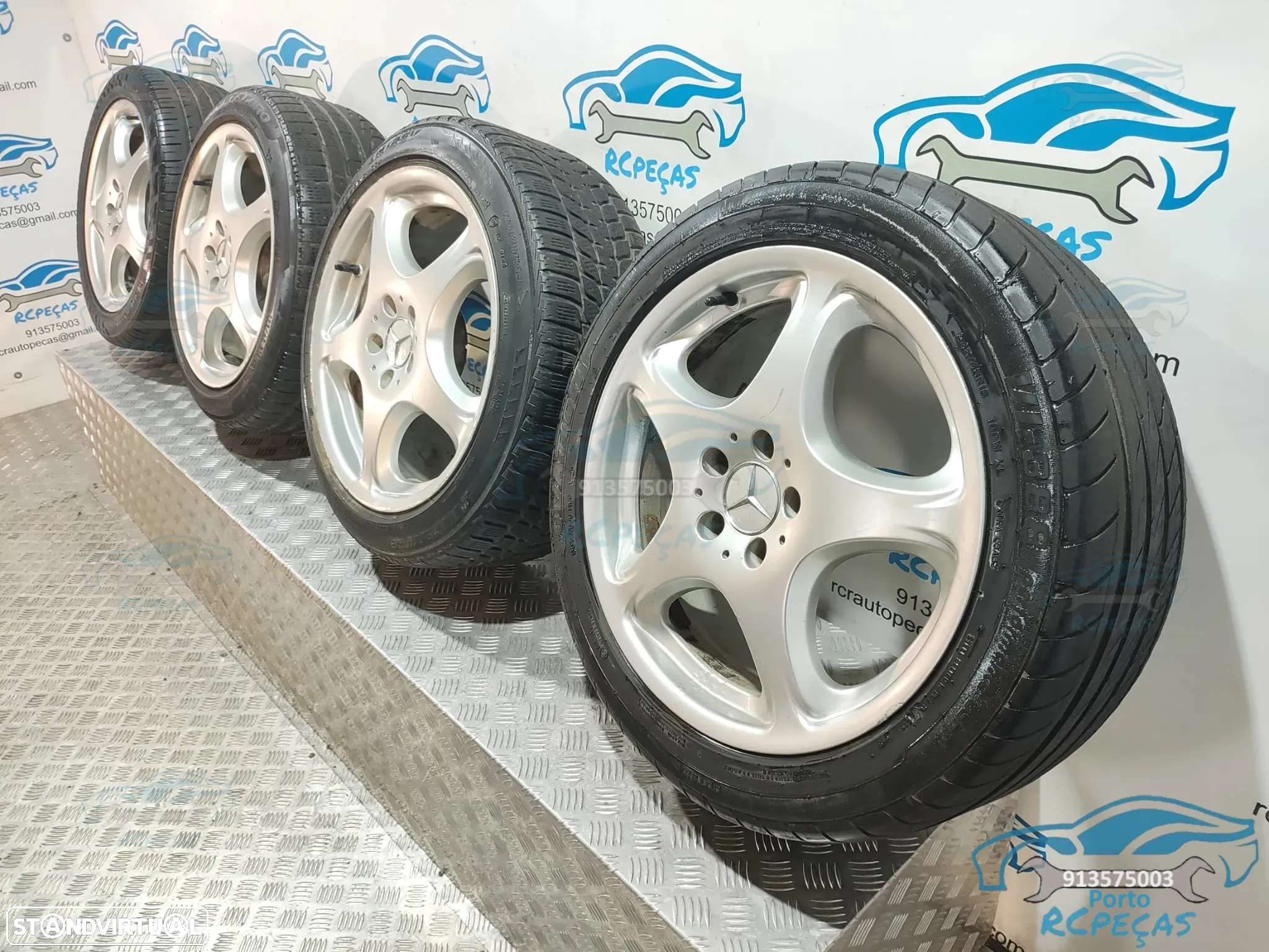 Jantes Originais 18" Mercedes Benz Class S - 5x112 - W215 | W220 - 8J / 9J - ET44 / ET46 - Jante | Dupla Medida | 18 Polegadas | A2204012702 | 2204012702 | A2204012802 | 2204012802 | 5 x 112 - 3