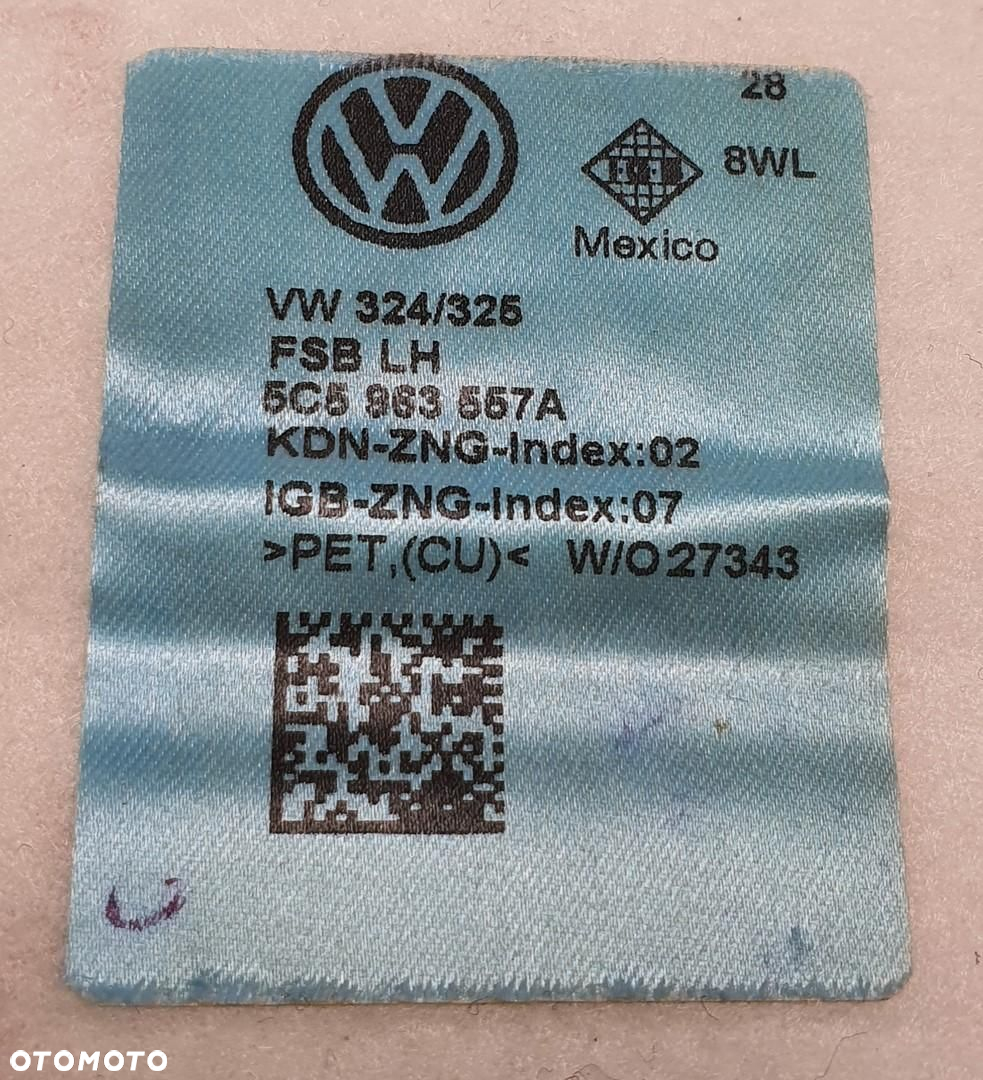 MATA GRZEWCZNA FOTELA VW NEW BEETLE II 5C5963557A - 4