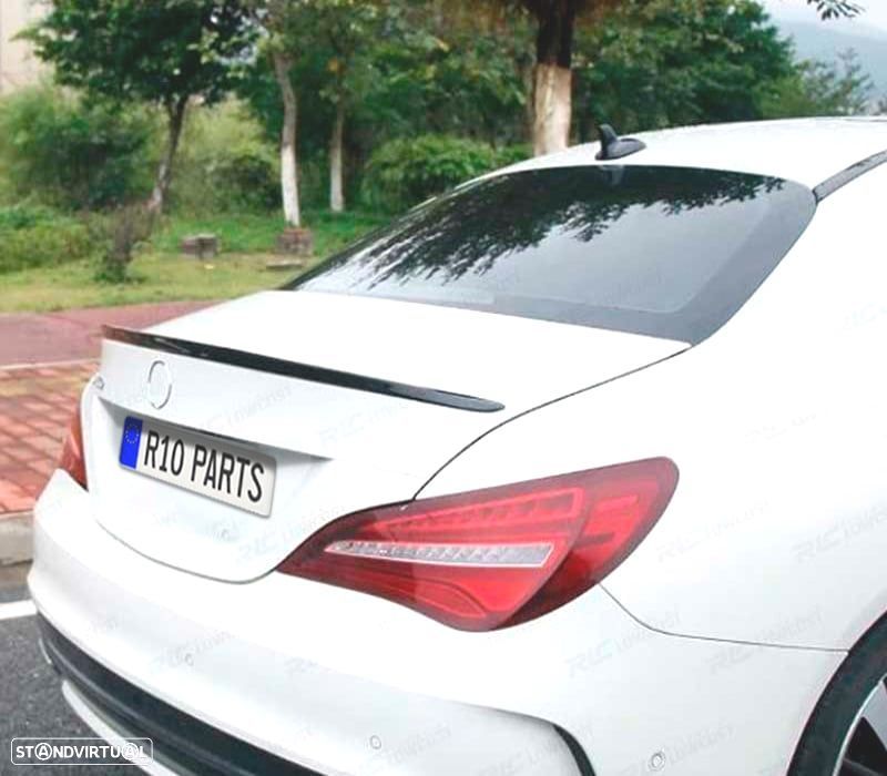 LIP AILERON DE MALA MERCEDES CLA C117 12- LOOK AMG PRETO BRILHO - 2