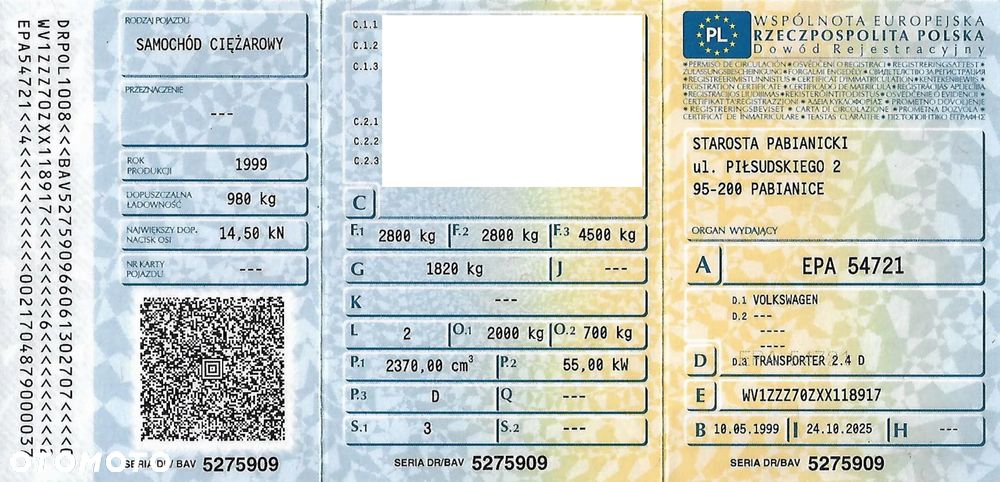 Volkswagen Transporter T4 LONG 2.4 Diesel * Gwarancja przebiegu 144 tys. km * - 36