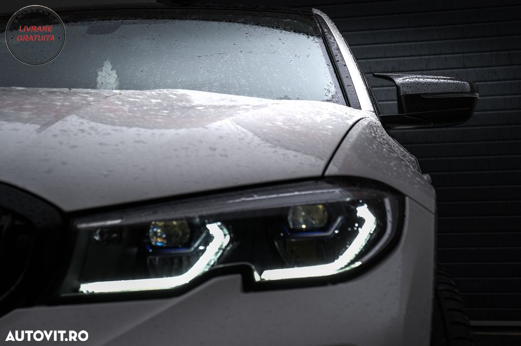 Capace oglinzi BMW 3 Series G20 G21 G28 (2017-up) M Sport Design Negru Lucios LHD- livrare gratuita - 11